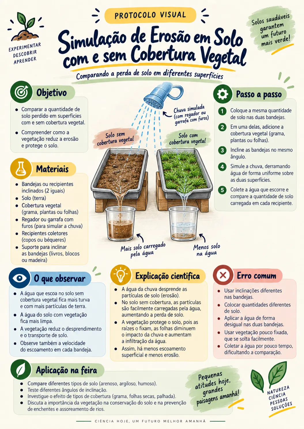 Simulação de Erosão em Solo com e sem Cobertura Vegetal