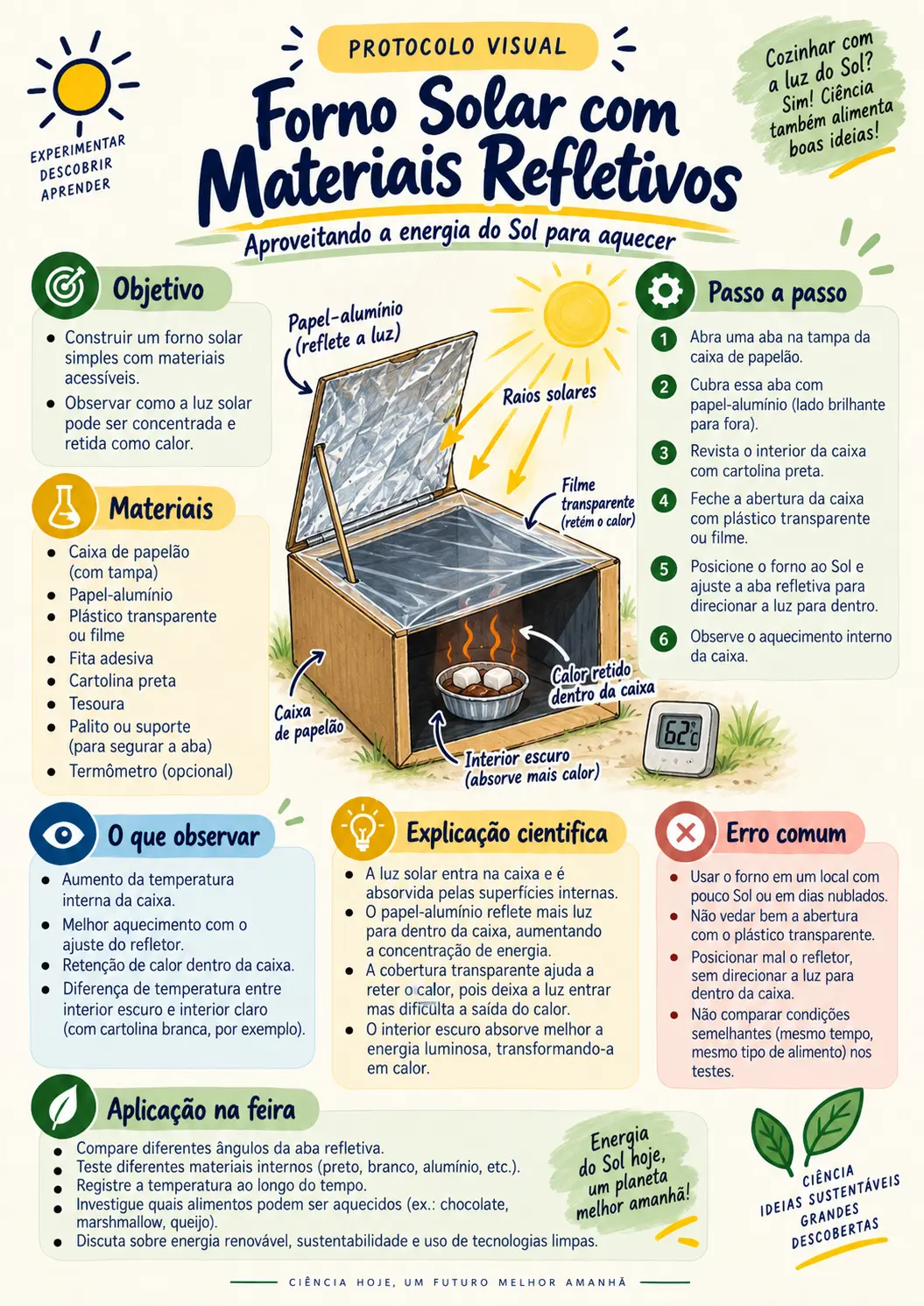 Forno Solar com Materiais Refletivos